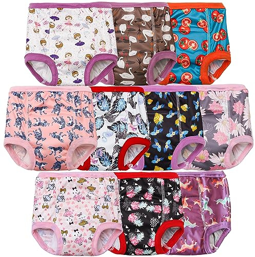 Joyo roy Potty Training Pants for Girls Reusable Training Pants Cotton 2-6 Years Toddler Toilet Cloth Nappies Baby Nappies Girls 3T Reusable Diapers for Toddlers Absorbent Padded Underwear 10 Packs