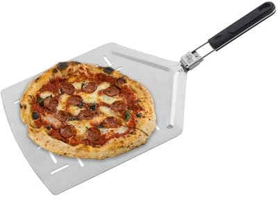 Waldis Pizza Pizzaschieber - Ø 33 cm - Klappbarer Pizzaheber aus Edelstahl - Bestseller im Shop - einsetzbar für Pizza, Brot, Flammkuchen und mehr