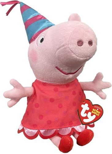 TY Peppa Pig Beanies 20th Anniversary Regular - Weiches Plüschtier für Kinder, Babyspielzeug, Teddy, Sammlerstück Stofftiere
