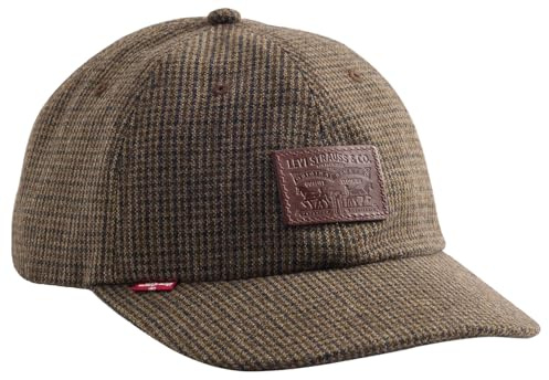 Levi's Relaxed Dad Heritage Cap Headgear, Houndstooth Cord Khaki Khaki, One Size