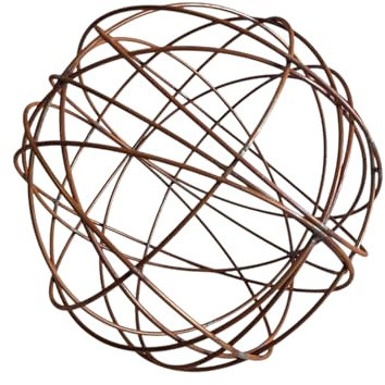 Bornhöft Boule de jardin en fer, aspect rouille, 40 cm, boule décorative en métal pour jardin en patine, décoration de jardin