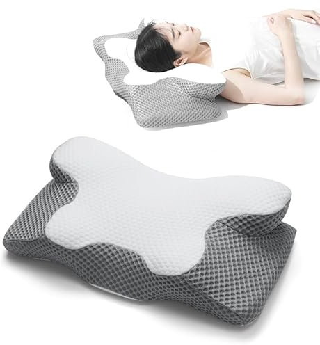 ZUSUZU Cuscino Cervicale per Dormire,Cuscino Ortopedico,Ergonomico Cuscino Memory Foam per Dormire di Lato, Supini e a Pancia in Giù per Allevia Il Dolore Al Collo e Alle Spalle,60 * 34 * 13/10CM