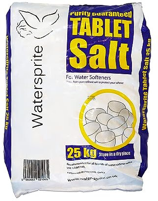 Watersprite 25kg Salt Tablets | Water Softener | Food Grade | Compatible To All Water Softner Machines | Best For Water Softening & Dishwashing | Premium Quality High Purity Salt Tablet (1)