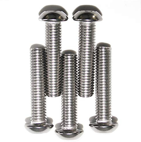 25 tornillos M5 x 30 con cabeza semicircular con interior y pin ISO 7380-1, acero inoxidable A2-070, en blanco