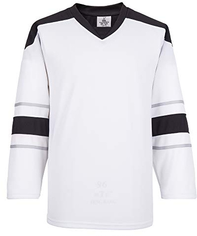 EALER H900 Series Ice Hockey League Team Color Blank Practice Jersey, E063#white, Medium