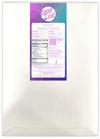 paper2eat edible Miracle Transfer Sheets (formerly Chocolate Transfer Sheets) 8.5 x 11 – 10 count – For Edible Paper Printers