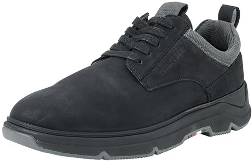 Tommy Hilfiger Calzado Driver Hombre Mix Hybrid Shoe de Piel, Negro (Black), 41