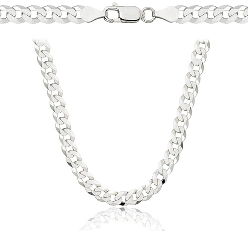 Amar Luxury chaînes pour hommes en argent 925, chaîne pour hommes de 45 cm - chaîne pour hommes, chaîne gourmette pour hommes en argent 925, chaîne royale - bijoux pour hommes, qualité italienne