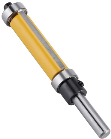 Ausla Router Bit 1/4 Shank Flush Trim, 1-1/2 in Blade Carbide | Double bearings, wolftooth carbide, for solid wood MDF plywood chipboard, fits wood routers engraving machines