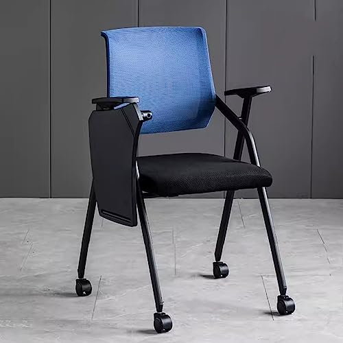Ergonomisk surfplatta armstol med hjul för kontor skolklassrum blå färg