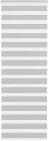 vidaXL Zebrarollo Hellgrau 70x200 cm Stoffbreite 65,9 cm Polyester, Zebra-Rollo, Doppelrollo, Zebra-Jalousie für Fenster, Doppelrollo, Zebra-Rollo