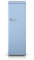 SWAN SR11050BLNE Retro Tall Larder Fridge with 337L Capacity, 5 Glass Fridge Shelves, 1 Chrome Wine Rack, 6 Door Shelves, 1 Salad Crisper, Energy Class E, Blue