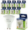 JungesLicht 10er Pack GU10 LED Leuchtmittel, 1W 110Lumen, 120° Strahlwinkel - gleichmäßige Beleuchtung, sofort hell, Birne, Spot, Strahler, Energiesparlampe, für innen & außen (Warmweiß 3000K)