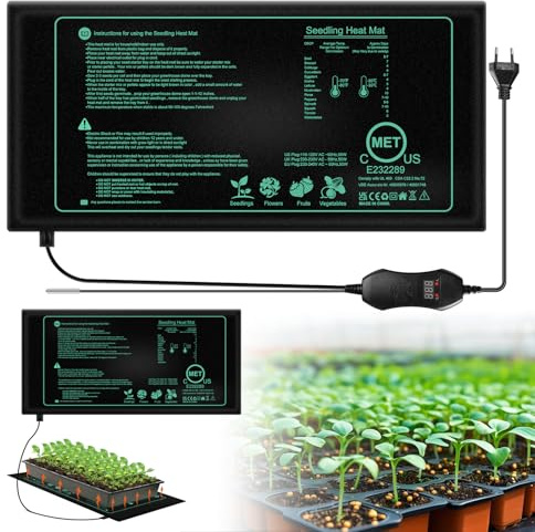 Tapis Chauffant Pour Plantes Avec Thermostat: 50W Tapis Chauffant Pour Semis, Imperméable Tapiss Chauffants Plante, Tapiss Chauffage Adjustable Pour Les Semis, Les Animaux Domestiques Et Les Reptiles