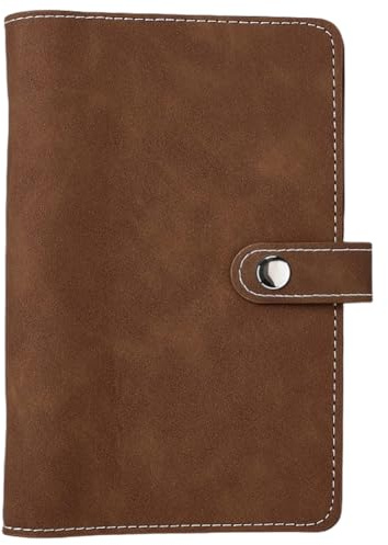 CALFOVERA Carnet à Spirale A6 en Cuir PU Couverture Souple Rechargeable Protège Carnet de Voyage Classeur à Anneaux pour Feuilles Mobiles Pochette de Séparation