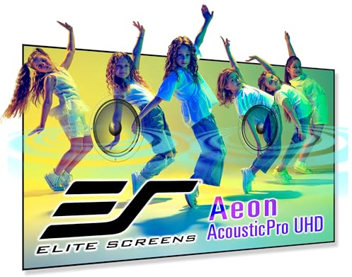 Elite Screens Aeon AUHD Series, 150-inch 16:9, 4K Home Theater Fixed Frame Edge Free Borderless Projection Sound Transparent Perforated Weave Projector Screen, AR150H2-AUHD