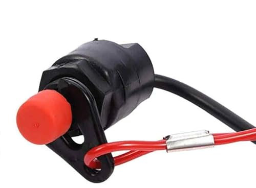 AUTOZOCO Commutateur d'arrêt de moteur de bateau 2 broches, coupe-courant bateau, Compatible avec les moteurs 2 et 4 temps, commutateur de sécurité moteur, 50 cm