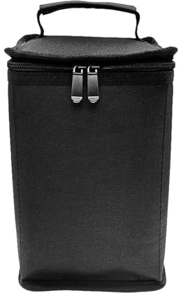QSTDGVPW Bolsa de Transporte para Cartuchos de Gas con Protección con Cremallera, Bolsa de Almacenamiento Multifuncional para Tanque de Gas, Utensilios de, Negro S