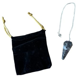 Natursten pendel, kristallpendel, vintage sexkantig kristallpendel för Radiestesi, pendel Chakra Reiki Divination Wicca Meditation, Normal, Sten, Pendel
