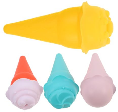 QUMIIRITY 4 Stück Sandformen Für Realistische Eistüten Reise Sandkasten Ideales Outdoor Für Kleinkinder Spielsand Für Outdoor