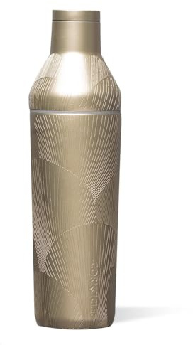 Corkcicle Cocktail Shaker - Triple-Insulated Stainless Steel - Leak-Proof Lid with Built-In Strainer - Non-Slip Bottom - Summer Drinkware Gift - 17 oz - Champagne Dreams