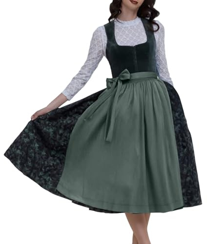Dirndl Costume bavarois pour femme - Élégante robe cosplay pour fête de la bière, mariage et tenue de fête