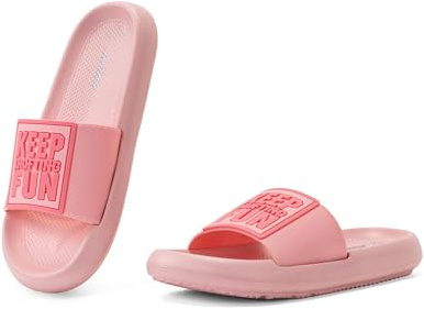 CLEIKS Ciabatte Donna alla Moda da Esterno Morbide e Comode Scarpe Casual Estive Uscite Quotidiane (Rosa,39EU,WES250278-0)
