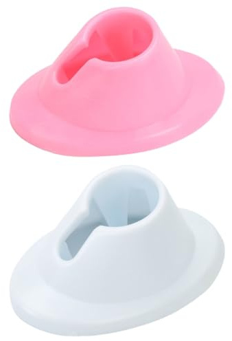 SHINEOFI Soporte para Esmaltes de Uñas de Silicona 4piezas Duradero y Anti-derrame, Organizador Práctico para Manicura y DIY en Color Blanco y Rosa
