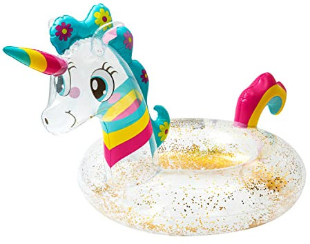 Einhorn Schwimmring Pool Aufblasbares PVC Luftmatratz Aufblasbares Floß Schwimmreifen Wasserhängematte Sommer Pool Floats Luftmatratze Bootssitz Für Kinder Wasserparty