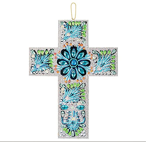 DCIDBEI || Diamond Painting Kreuz Wandbehang || Kristall-Diamant-Stickerei-Handwerk || ||Jesus Religion Wanddekoration Design || 17 cm * 25 cm