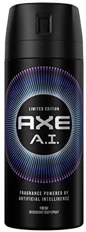 Axe Bodyspray A.I. Fresh Deo ohne Aluminium mit Duft kreiert mit Hilfe von künstlicher Intelligenz 150 ml 6 Stück