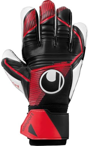 uhlsport Powerline Soft Pro Fußball Kinder und Erwachsene Torwarthandschuhe Unisex - atmungsaktive Torhüter-Handschuhe mit Handgelenkfixierung