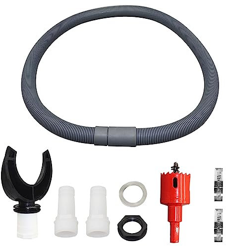 Shunfaji Recuperateur d Eau de Pluie pour conduits Circulaire avec Tuyau Flexible, Ensemble de collecteur Eau de Pluie, Raccord PVC, Récupérateur d'eau pour Descente de gouttière (Kit A-70mm)