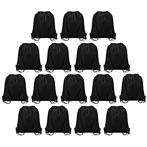 Flow fire 16 Pcs Drawstring Bag, Sports Drawstring Swimming Bag for Kids, Drawstring PE Bags for School Boys, Girls and Children