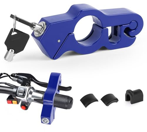 Moto Verrouillage Universel de Guidon et Serrure de Poignée Antivol Moto Bloque Disque Cadenas Scooter Serrure de Guidon de Vélo Réglable