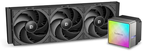Sudokoo NEXAURA 360 CPU Wasserkühlung : AIO Wasserkühlung 360mm mit 3x FDB PWM Lüfter & ARGB PWM Leise Pumpe van 2500–3600 RPM - CPU Kühler TDP 300W für Intel LGA 1851/1700/1200/115X AMD AM5/AM4