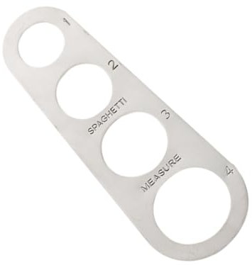 GLEAVI Règle de mesure des nouilles outil de mesure de spaghetti trou Outil de mesure des spaghettis en acier inoxydable outil de mesure de portion de spaghetti Silver
