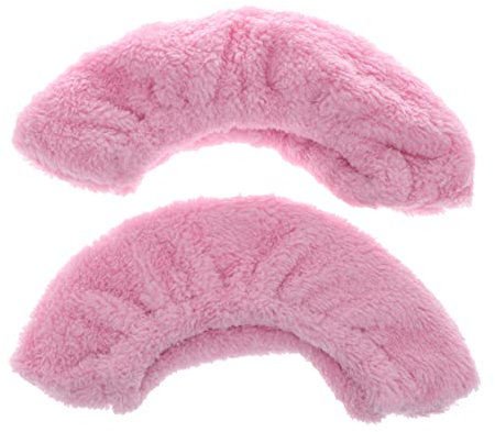 CLISPEED 2 Paar Eislauf Schutzüberzüge für Elastischer Wasserabsorbierender Plüsch für Eishockey und Schlittschuhe Hellrosa für Junge und Eiskunstlauf Enthusiasten