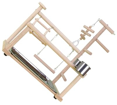 mophrati Dynamic Multi Layer Bird Playground Included With Solid Wood Parrot Playground Creating Engaging Activities Parrot Climbing Frame Parakeet Bird Play Stand