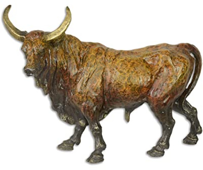 lyxig bronsfigur asiatisk buffel 16,8 x 47,5 xh. 35,6 cm - bronsskulptur - dekoration - dekorationstillbehör