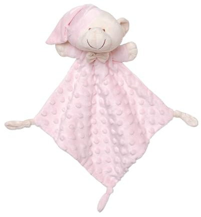Interbaby Doudou Ours en Rose pour Bébé 1 Unité DU003-02