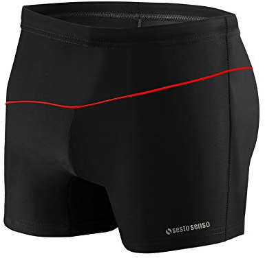 Sesto Senso Bañador de Natación Hombre Shorts Traje de Baño Pantalones Boxers de Natación BD 314 M Negro