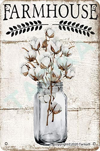 Placa de decoración de hierro de 20 x 30 cm, diseño vintage de casa de campo, para cocina, baño, granja, jardín, garaje, citas inspiradoras, decoración de pared