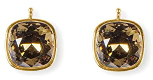 HEIDE HEINZENDORFF Einhängerpaar geschliffener Kristall, Rauchquarz, ca. 14 x 14 cm, vergoldet
