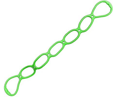 Walk at Home Fasce di resistenza regolabili con 7 anelli, per allenamento a casa, camminata, allenamento, programma fitness, fasce elastiche per il recupero, verde