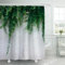 IGINOA Duschvorhang 180x200 Stoff mit Ösen Antischimmel Pflanzen Shower Curtains Grün Lustig Badevorhang Weiss Vintage Schimmelresistent Badewanne Vorhang Textil Dunkelgrün Wald Motiv Wasserdicht