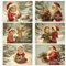 12 Weihnachtskarten Vintage Klappkarten Karten mit Umschlägen Magie der Weihnacht Karte Umschlag Frohe Weihnachten Merry Christmas xmas Weihnachtskarte Weihnachtsmann Kinder Schnee Wald