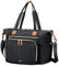 Tonyeee Reisetasche Damen Klein, Leichte Weekender Tasche mit Multi-Fächern, Quilted Handgepäck Tasche für Reise, Arbeit, Klinik, Freizeit – Schwarz