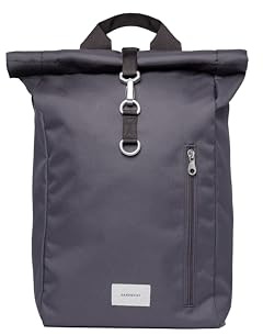 Sandqvist Ground Rolltop Ryggsäck 16”, 19 L, Grå, Datorryggsäck, 16-tums datorfack. Vattenavvisande och återvunna material. Unisex, dam och herr