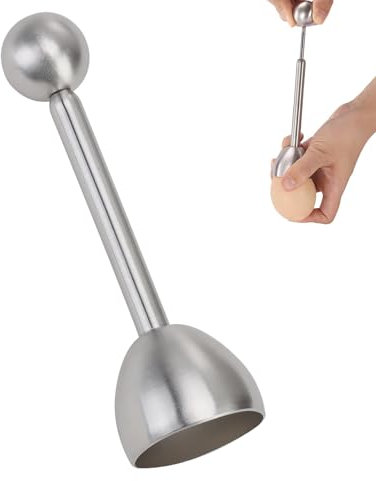 Taglia Guscio Uova in Acciaio Inossidabile Kitchen Rompi Guscio - Sgusciatore per Uova Sode e alla Coque, Separatore di Gusci D'uovo, Tagliapuova con meccanismo a molla per colazioni e dolci